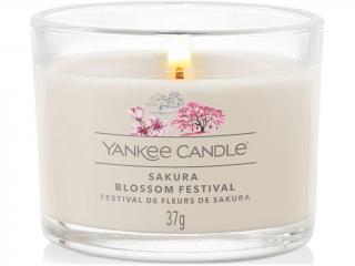 Yankee Candle –  votivní svíčka ve skle Sakura Blossom Festival (Festival sakury), 37 g