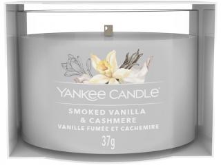Yankee Candle –  votivní svíčka ve skle Smoked Vanilla & Cashmere (Kouřová vanilka a kašmír), 37 g