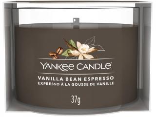 Yankee Candle –  votivní svíčka ve skle Vanilla Bean Espresso (Espresso s vanilkovým luskem), 37 g