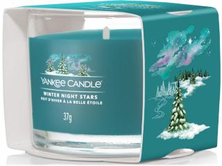 Yankee Candle –  votivní svíčka ve skle Winter Night Stars (Hvězdy zimní noci), 37 g