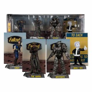Fallout Movie Maniacs sada figurek Lucy,Maximus, The Ghoul & Vault Boy
