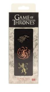 Game of Thrones Set of 3 Pins: House Crests