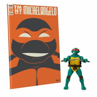 Teenage Mutant Ninja Turtles BST AXN figurka a komiks Michelangelo Exclusive