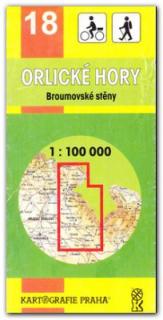 Orlické hory. Broumovské stěny. Turistická mapa 1:100 000 (Soubor turistických map č. 18)