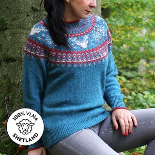 Fair Isle / petrol Velikost: M