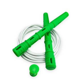 Katana Rope Basic s PVC lankem Průměr lanka: 4mm (ženy, děti), Barva lanka: Bílá, Barva rukojeti: Zelená