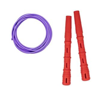 Katana Rope Basic s PVC lankem Průměr lanka: 4mm (ženy, děti), Barva lanka: Fialová, Barva rukojeti: Červená
