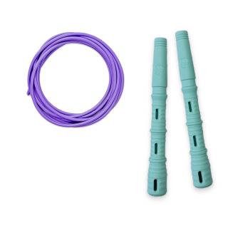 Katana Rope Basic s PVC lankem Průměr lanka: 4mm (ženy, děti), Barva lanka: Fialová, Barva rukojeti: Mint