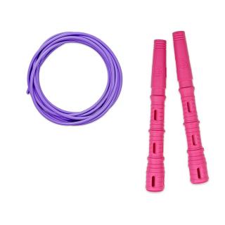 Katana Rope Basic s PVC lankem Průměr lanka: 4mm (ženy, děti), Barva lanka: Fialová, Barva rukojeti: Růžová