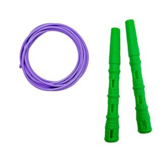 Katana Rope Basic s PVC lankem Průměr lanka: 4mm (ženy, děti), Barva lanka: Fialová, Barva rukojeti: Zelená