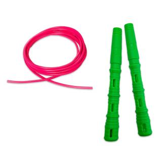 Katana Rope Basic s PVC lankem Průměr lanka: 4mm (ženy, děti), Barva lanka: Růžová, Barva rukojeti: Zelená
