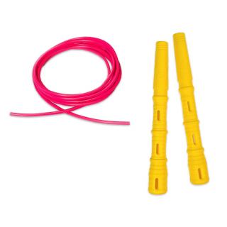 Katana Rope Basic s PVC lankem Průměr lanka: 4mm (ženy, děti), Barva lanka: Růžová, Barva rukojeti: Žlutá