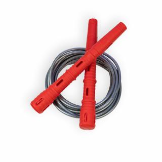 Katana Rope Basic s PVC lankem Průměr lanka: 4mm (ženy, děti), Barva lanka: Stříbrná, Barva rukojeti: Červená
