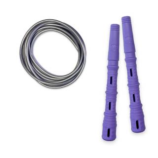 Katana Rope Basic s PVC lankem Průměr lanka: 4mm (ženy, děti), Barva lanka: Stříbrná, Barva rukojeti: Fialová
