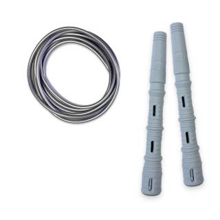 Katana Rope Basic s PVC lankem Průměr lanka: 4mm (ženy, děti), Barva lanka: Stříbrná, Barva rukojeti: Šedá