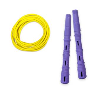 Katana Rope Basic s PVC lankem Průměr lanka: 4mm (ženy, děti), Barva lanka: Žlutá, Barva rukojeti: Fialová