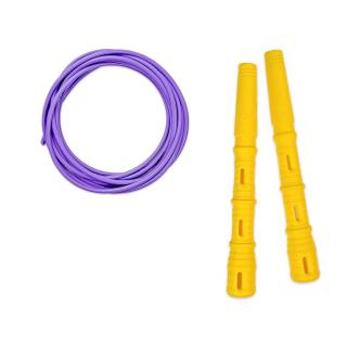 Katana Rope Basic s PVC lankem Průměr lanka: 5mm (muži), Barva lanka: Fialová, Barva rukojeti: Žlutá
