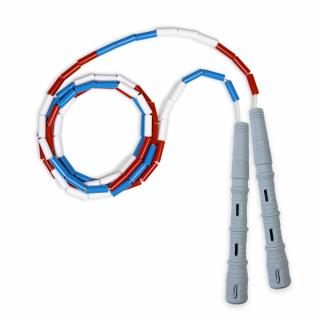 Korálkové Katana Rope Barva rukojeti: Šedá, Barva korálků: Červeno/modro/bílá