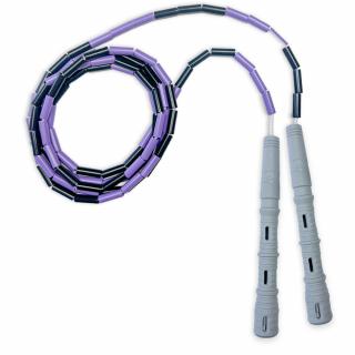Korálkové Katana Rope Barva rukojeti: Šedá, Barva korálků: Fialovo-černá