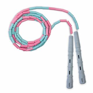 Korálkové Katana Rope Barva rukojeti: Šedá, Barva korálků: Růžová-mint