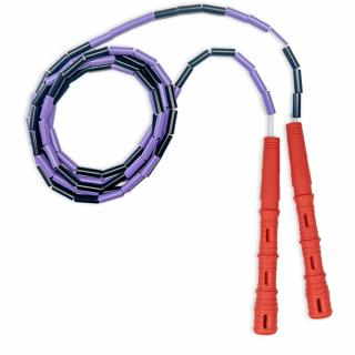 Švihadlo Katana Rope 3v1 s korálky - Švihej.cz Barva rukojeti: Červená, Barva korálků: Fialovo-černá