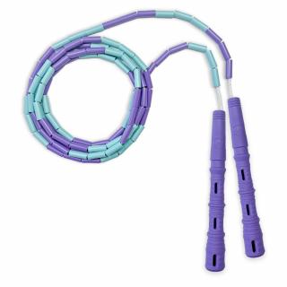 Švihadlo Katana Rope 3v1 s korálky - Švihej.cz Barva rukojeti: Fialová, Barva korálků: Fialová-mint