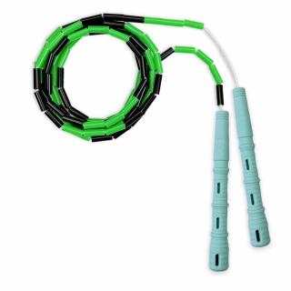 Švihadlo Katana Rope 3v1 s korálky - Švihej.cz Barva rukojeti: Mint, Barva korálků: Černo/zelená