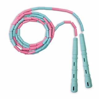 Švihadlo Katana Rope 3v1 s korálky - Švihej.cz Barva rukojeti: Mint, Barva korálků: Růžová-mint