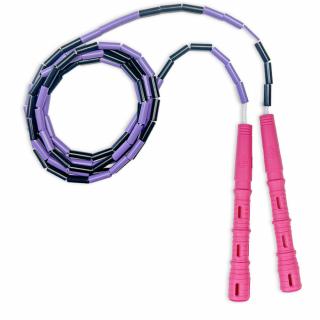 Švihadlo Katana Rope 3v1 s korálky - Švihej.cz Barva rukojeti: Růžová, Barva korálků: Fialovo-černá