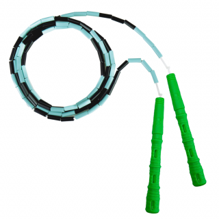 Švihadlo Katana Rope 3v1 s korálky - Švihej.cz Barva rukojeti: Zelená, Barva korálků: Černá/mint