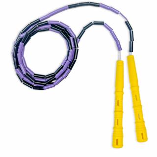 Švihadlo Katana Rope 3v1 s korálky - Švihej.cz Barva rukojeti: Žlutá, Barva korálků: Fialovo-černá