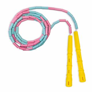 Švihadlo Katana Rope 3v1 s korálky - Švihej.cz Barva rukojeti: Žlutá, Barva korálků: Růžová-mint