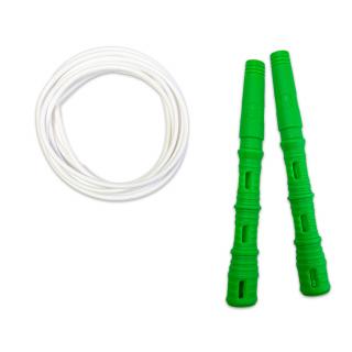 Švihadlo Katana Rope 3v1 s PVC - Švihej.cz Průměr lanka: 4mm (ženy, děti), Barva lanka: Bílá, Barva rukojeti: Zelená