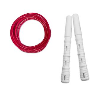 Švihadlo Katana Rope 3v1 s PVC - Švihej.cz Průměr lanka: 4mm (ženy, děti), Barva lanka: Červená, Barva rukojeti: Bílá