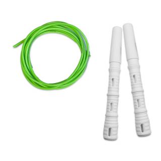 Švihadlo Katana Rope 3v1 s PVC - Švihej.cz Průměr lanka: 4mm (ženy, děti), Barva lanka: Neonově zelená, Barva rukojeti: Bílá