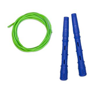 Švihadlo Katana Rope 3v1 s PVC - Švihej.cz Průměr lanka: 4mm (ženy, děti), Barva lanka: Neonově zelená, Barva rukojeti: Modrá