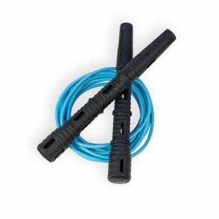 Švihadlo Katana Rope 3v1 s PVC - Švihej.cz Průměr lanka: 4mm (ženy, děti), Barva lanka: Světle modrá, Barva rukojeti: Černá