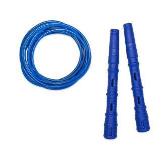 Švihadlo Katana Rope 3v1 s PVC - Švihej.cz Průměr lanka: 4mm (ženy, děti), Barva lanka: Tmavě modrá, Barva rukojeti: Modrá