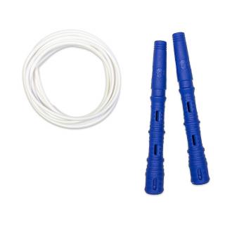 Švihadlo Katana Rope 3v1 s PVC - Švihej.cz Průměr lanka: 5mm (muži), Barva lanka: Bílá, Barva rukojeti: Modrá