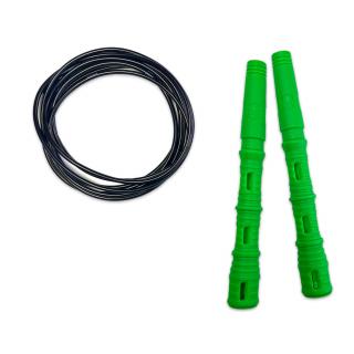 Švihadlo Katana Rope 3v1 s PVC - Švihej.cz Průměr lanka: 5mm (muži), Barva lanka: Černá, Barva rukojeti: Zelená