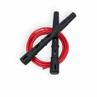 Švihadlo Katana Rope 3v1 s PVC - Švihej.cz Průměr lanka: 5mm (muži), Barva lanka: Červená, Barva rukojeti: Černá