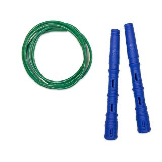 Švihadlo Katana Rope 3v1 s PVC - Švihej.cz Průměr lanka: 5mm (muži), Barva lanka: Tmavě zelená, Barva rukojeti: Modrá