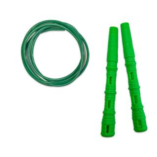 Švihadlo Katana Rope 3v1 s PVC - Švihej.cz Průměr lanka: 5mm (muži), Barva lanka: Tmavě zelená, Barva rukojeti: Zelená