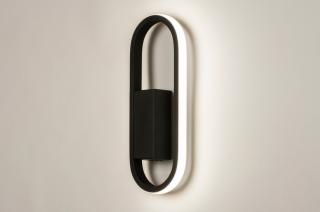 Nástěnné designové LED svítidlo Aret Black (LMD)