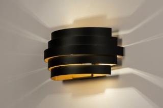 Nástěnné svítidlo Dion Black and Gold 25 (LMD)