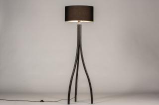 Stojací designová lampa Arbon Black and Black Wood (LMD)