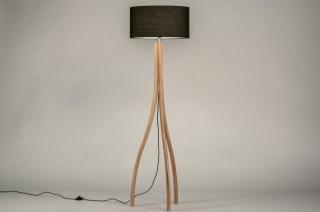 Stojací designová lampa Arbon Black and Wood (LMD)