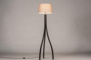 Stojací designová lampa Arbon Dark Taupe and Black Wood (LMD)