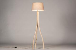 Stojací designová lampa Arbon Dark Taupe and Natur Wood (LMD)