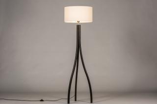 Stojací designová lampa Arbon White and Black Wood (LMD)